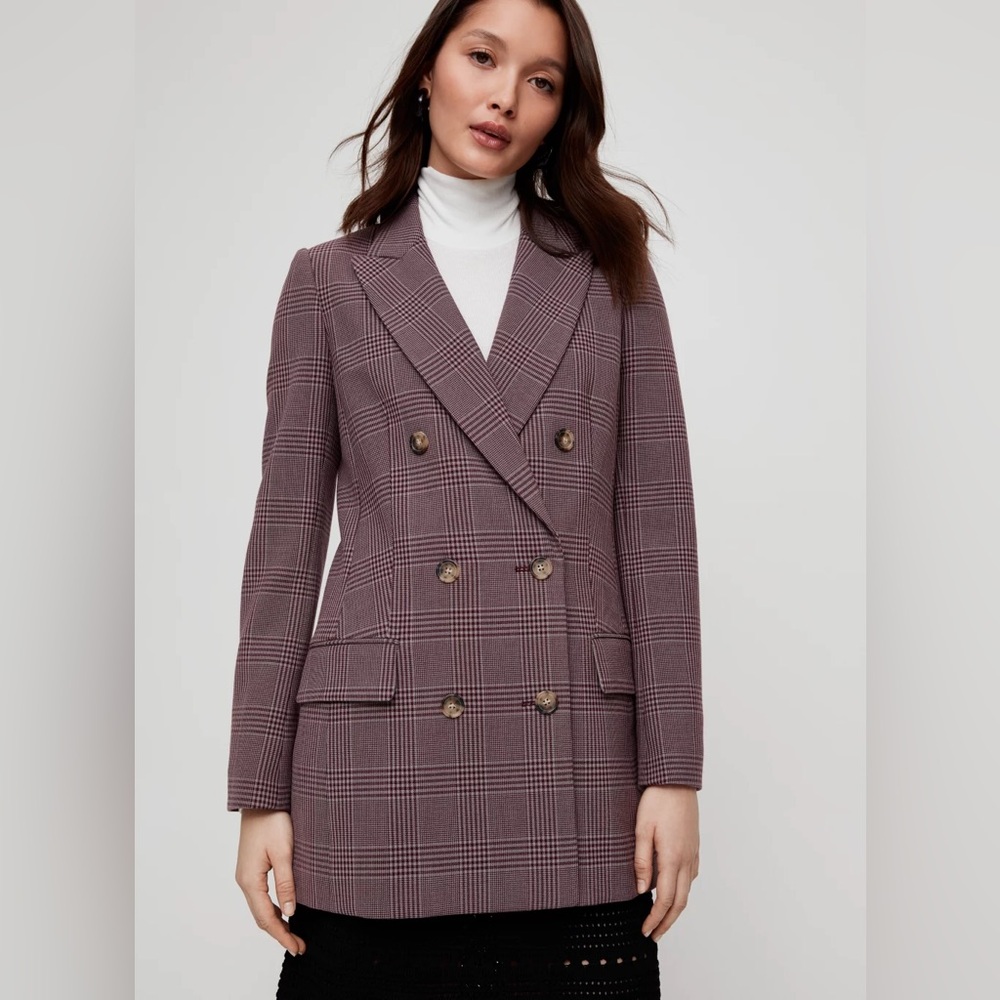 Aritzia Wilfred Margaux Plaid Blazer